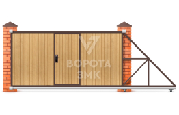 Откатные ворота 7 метров 7000×1900 ЗМК-8066