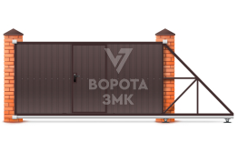Откатные ворота 2000×3000 из профлиста ЗМК-7774