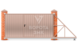 Ворота откатные 10 м 10000×2100 ЗМК-8221