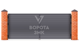 Металлические дачные распашные ворота 1750×2000 ЗМК-5108