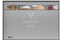 Ворота секционные Алютех промышленные 4500×3500 ЗМК-3852